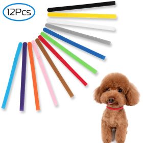 12 Colors Whelping Puppy ID Collars Adjustable Double-Sided (size: Standard)