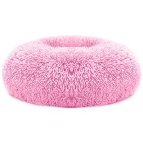 Pet Dog Bed Soft Warm Fleece Bed Nest Sofa Bed Cushion L (Color: Pink, size: L)