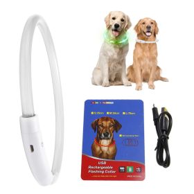 Dog Collar Multi-Color Lighting Safety Collar Cuttable Length (Expand Collar Length: 50cm/19.68in)