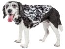 Pet Life Luxe “Paw Dropping” Gray-Scale Tiger Pattern Mink Fur Dog Coat Jacket