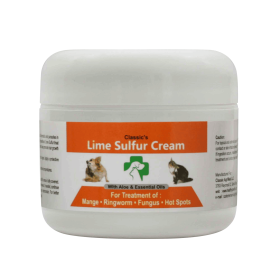 Lime Sulfur Pet Skin Cream - Pet Care and Veterinary Treatment for Itchy and Dry Skin - Safe Solution for Dog;  Cat;  Puppy;  Kitten;  Horse& (size: 2 oz)