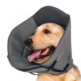 Adjustable Drawstring and Buckle Dog Recovery Collar (Color: As pic show, size: L)