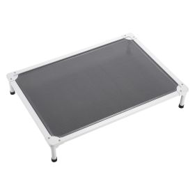 Elevated Dog Bed for Large Dogs, Portable Raised Dog Cot with Aluminum Tube Metal Frame and Breathable Textilene Mesh (default: Default)