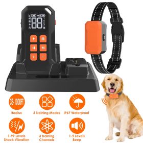 Waterproof Wireless Dog Fence with Training Collar – Small/Medium/Large Dogs (Color: Orange, size: 1 collar)
