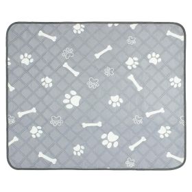 2Pcs Washable Pet Pee Pads For Puppy Kittens Dogs Cats Reusable Potty Mats Machine Washable Pet Training Pads Non-Slip Waterproof Absorbent Dog Crate (Color: Gray, size: large)
