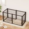 Large Indoor Dog Crate with Top – 47.2" x 22" x 24", Black