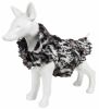 Pet Life Luxe “Paw Dropping” Gray-Scale Tiger Pattern Mink Fur Dog Coat Jacket