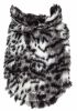 Pet Life Luxe “Paw Dropping” Gray-Scale Tiger Pattern Mink Fur Dog Coat Jacket