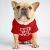 Starling Dog T-Shirt Round Collar Pet Clothing for English Bulldog Teddy Bear Style Dog Outfit