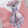 Sweet Bowknot Dog Sweater Dress Winter Warm Pet Clothes for Small Medium Large Dogs and Cats