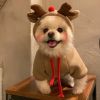 Warm Christmas Elk Hooded Dog Sweater – Drawstring Sweatshirt (Small & Medium)