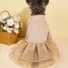 Knitted Fabric Mesh Dog Dress with Short Skirt – Small & Medium Dogs