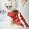 Chinese New Year Tang Suit Pet Jacket – Fleece Coat for Small & Medium Dogs