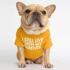 Starling Dog T-Shirt Round Collar Pet Clothing for English Bulldog Teddy Bear Style Dog Outfit