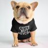 Starling Dog T-Shirt Round Collar Pet Clothing for English Bulldog Teddy Bear Style Dog Outfit