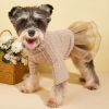 Knitted Fabric Mesh Dog Dress with Short Skirt – Small & Medium Dogs