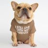 Starling Dog T-Shirt Round Collar Pet Clothing for English Bulldog Teddy Bear Style Dog Outfit