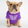 Starling Dog T-Shirt Round Collar Pet Clothing for English Bulldog Teddy Bear Style Dog Outfit