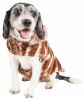 Pet Life Luxe “Tira-Poochoo” Tiramisu Patterned Mink Dog Coat Jacket