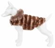 Pet Life Luxe “Tira-Poochoo” Tiramisu Patterned Mink Dog Coat Jacket