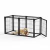 Large Indoor Dog Crate with Top – 47.2" x 22" x 24", Black