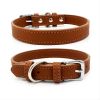 New Soft Puppy Collar For Dog And Cat; Leather Pet Collar Necklace For Small Medium Dog; adjustable dog collar