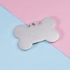 Metal Pet ID Tags With Pink Bone Shape For Dogs & Cats