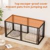 Large Indoor Dog Crate with Top – 47.2" x 22" x 24", Black