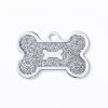 Metal Pet ID Tags With Pink Bone Shape For Dogs & Cats