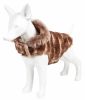 Pet Life Luxe “Tira-Poochoo” Tiramisu Patterned Mink Dog Coat Jacket