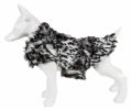 Pet Life Luxe “Paw Dropping” Gray-Scale Tiger Pattern Mink Fur Dog Coat Jacket
