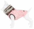 Pet Life Luxe “Pinkachew” Designer Mink Fur Dog Coat Jacket