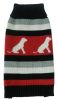 Striped Ribbed Turtleneck Dog Sweater