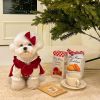 Christmas Dog Dress for Small Medium Dogs Winter New Year Non-Elastic Pet Apparel
