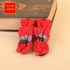 4 Pack Waterproof Dog Shoes with Anti-Slip Sole for Small to Large Pets