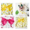 Floral Dog Dress with Bow Summer Skirt for Small and Medium Dogs