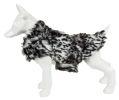 Pet Life Luxe “Paw Dropping” Gray-Scale Tiger Pattern Mink Fur Dog Coat Jacket