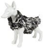 Pet Life Luxe “Paw Dropping” Gray-Scale Tiger Pattern Mink Fur Dog Coat Jacket