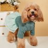 Solid Color Twist Knit Turtleneck Dog Sweater with Mesh Skirt – Small & Medium