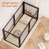 Large Indoor Dog Crate with Top – 47.2" x 22" x 24", Black