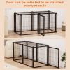 Large Indoor Dog Crate with Top – 47.2" x 22" x 24", Black