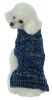 Fashion Cable Knit Dog Sweater – Heavy Ribbed, True Blue