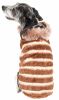 Pet Life Luxe “Tira-Poochoo” Tiramisu Patterned Mink Dog Coat Jacket