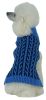 Dual Color Weaved Heavy Cable Knit Designer Dog Sweater