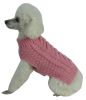 Swivel-Swirl Heavy Cable Knit Designer Dog Sweater