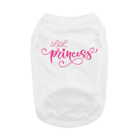 Lil Princess Dog Shirt (Color: White, size: 2X-Large)
