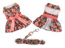 Blooming Blue and Peach Floral Dog Dress