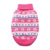 Combed Cotton Dog Sweater with Snowflake & Hearts Design