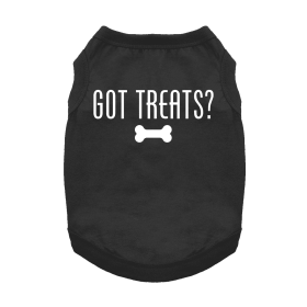 Got Treats Graphic Dog Tee (Color: Black, size: 3X-Large)