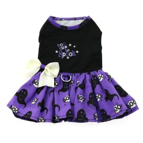 Halloween Dog Harness Dress – Costume Outfit for Dogs (Color: Too Cute to Spook, size: X-Large)